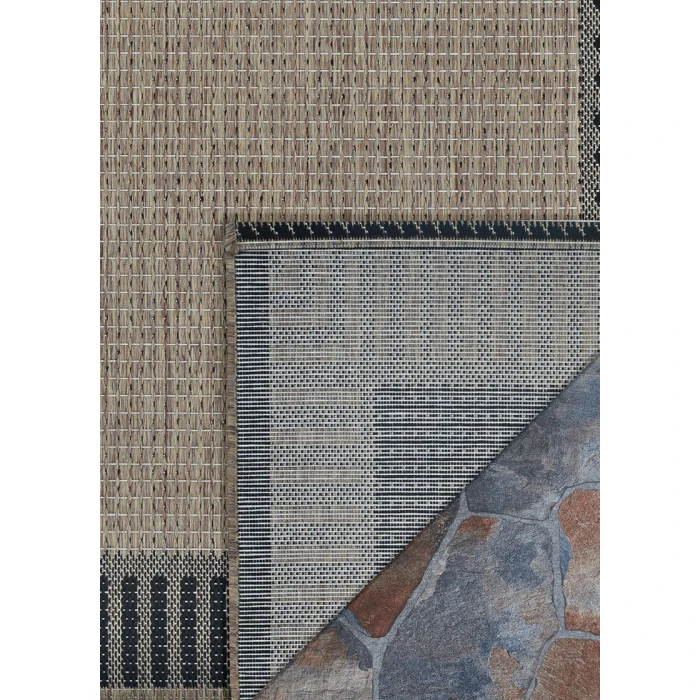 Couristan Recife Cocoa/Black 1681/2500 2 ft. 3 in. X 7 ft. 10 in. Rectangle Rug