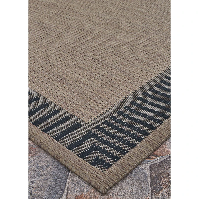 Couristan Recife Cocoa/Black 1681/2500 2 ft. 3 in. X 7 ft. 10 in. Rectangle Rug