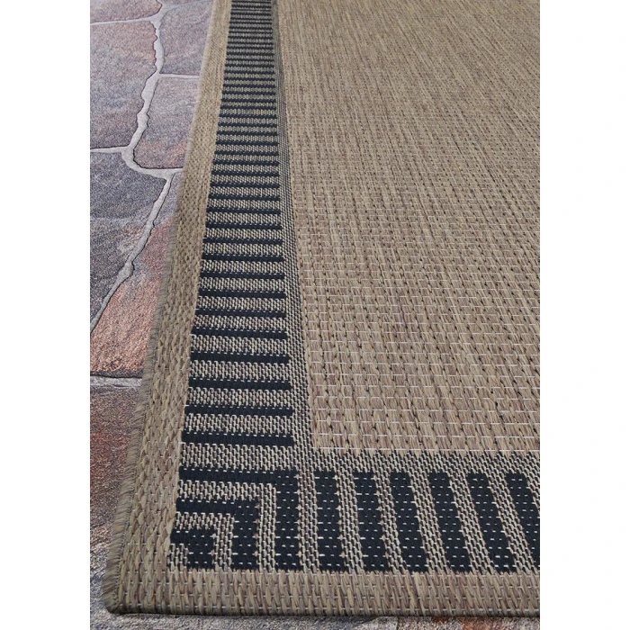 Couristan Recife Cocoa/Black 1681/2500 2 ft. 3 in. X 7 ft. 10 in. Rectangle Rug