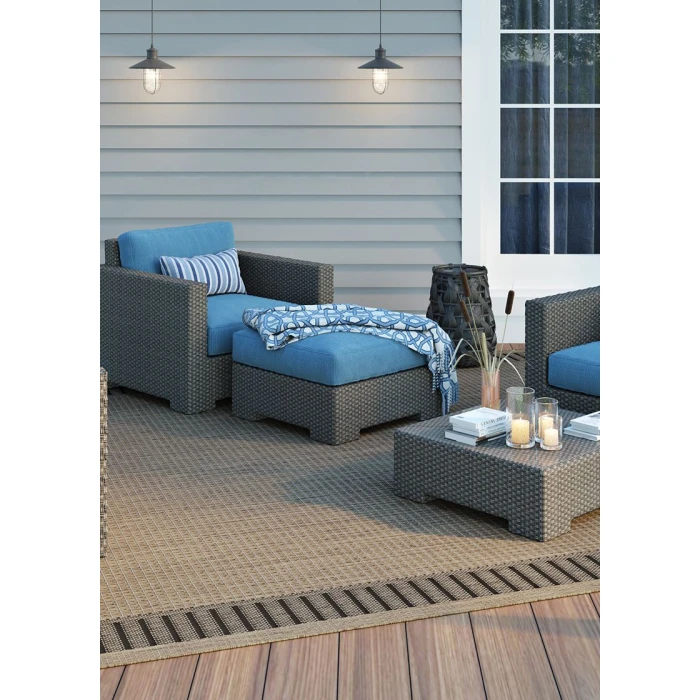 Couristan Recife Cocoa/Black 1681/2500 2 ft. 3 in. X 7 ft. 10 in. Rectangle Rug