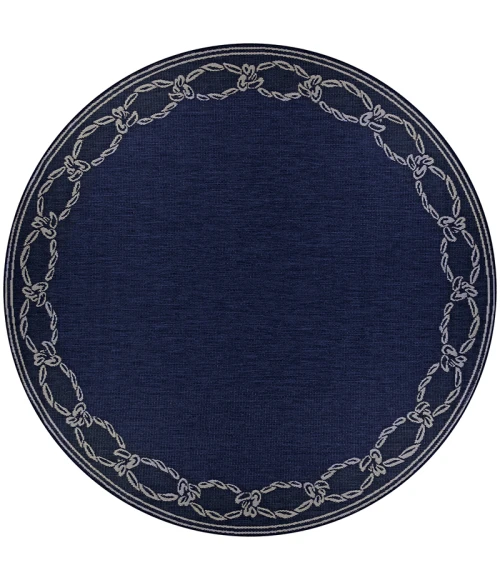 Couristan Recife Rope Knot Square Ivory/Indigo Area Rug