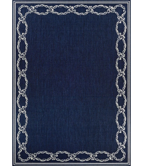 Couristan Recife Rope Knot Square Ivory/Indigo Area Rug