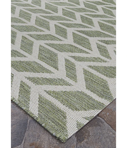Couristan Recife Garden Key 8' Runner Sage/Champagne Area Rug