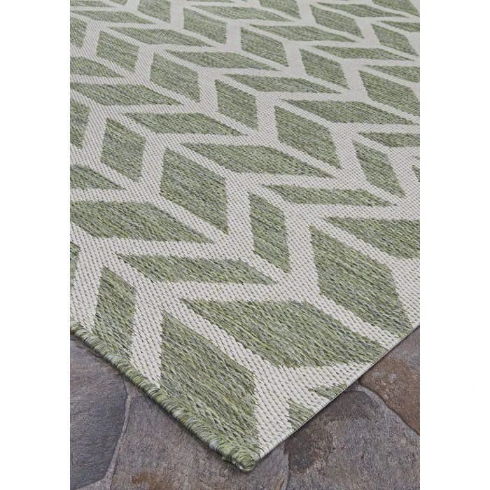 Couristan Recife Garden Key Long Runner Sage/Champagne Area Rug