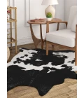 Couristan Prairie Hides Larvik 5' x 7' Ivory-Black Area Rug