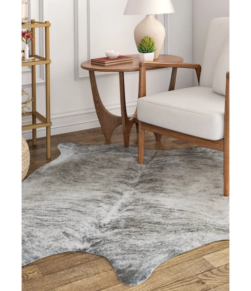 Couristan Prairie Hides Oslo 6' x 9' Pepper Area Rug