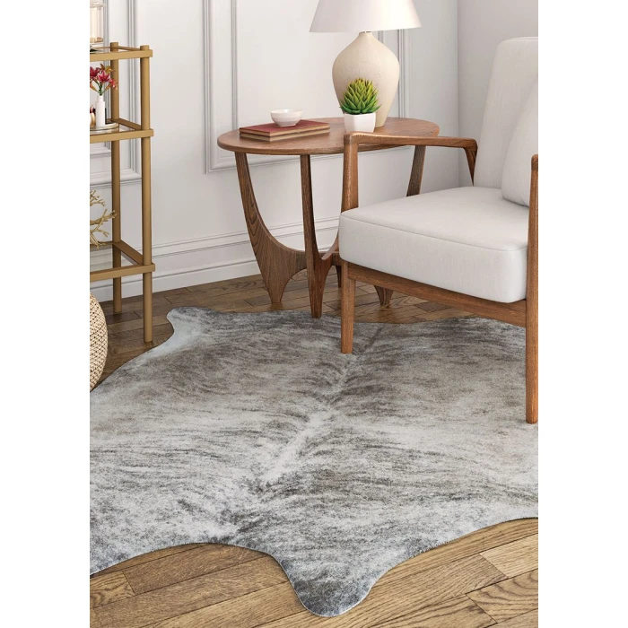 Couristan Prairie Hides Oslo 6' x 9' Pepper Area Rug