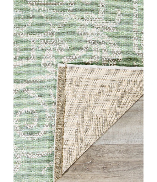 Couristan Monaco Summer Quay Long Runner Ivory/Light Green Area Rug