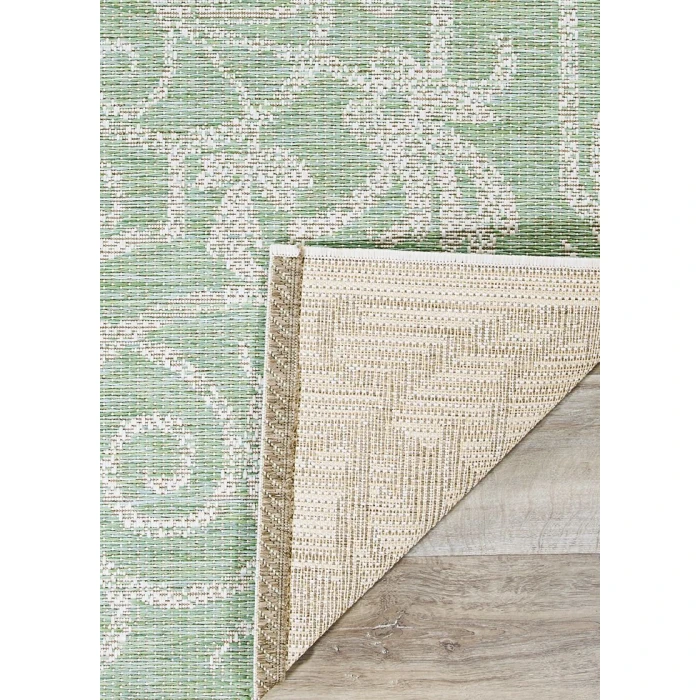 Couristan Monaco Summer Quay 8' Runner Ivory/Light Green Area Rug