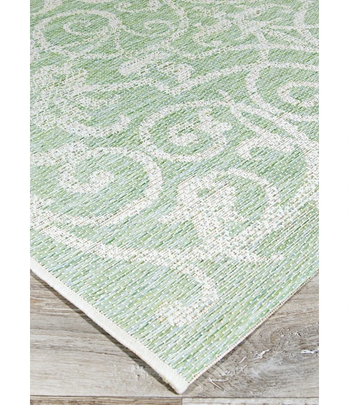 Couristan Monaco Summer Quay Long Runner Ivory/Light Green Area Rug