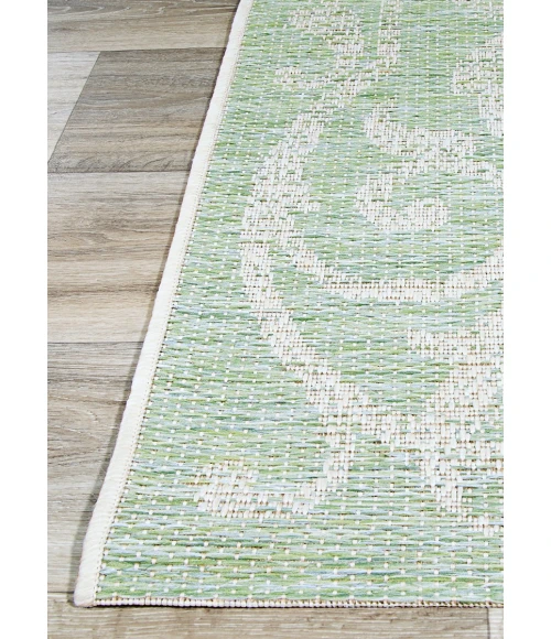 Couristan Monaco Summer Quay Long Runner Ivory/Light Green Area Rug