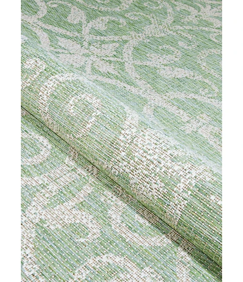 Couristan Monaco Summer Quay Long Runner Ivory/Light Green Area Rug
