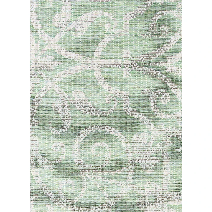 Couristan Monaco Summer Quay 8' Runner Ivory/Light Green Area Rug