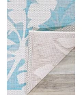 Couristan Monaco Coastal Floral 2' x 4' Ivory/Turquoise Area Rug