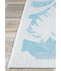 Couristan Monaco Coastal Floral 2' x 4' Ivory/Turquoise Area Rug