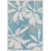 Couristan Monaco Coastal Flora Ivory/Turquoise Area Rug 3 ft. 9 in. X 5 ft. 5 in. Rectangle