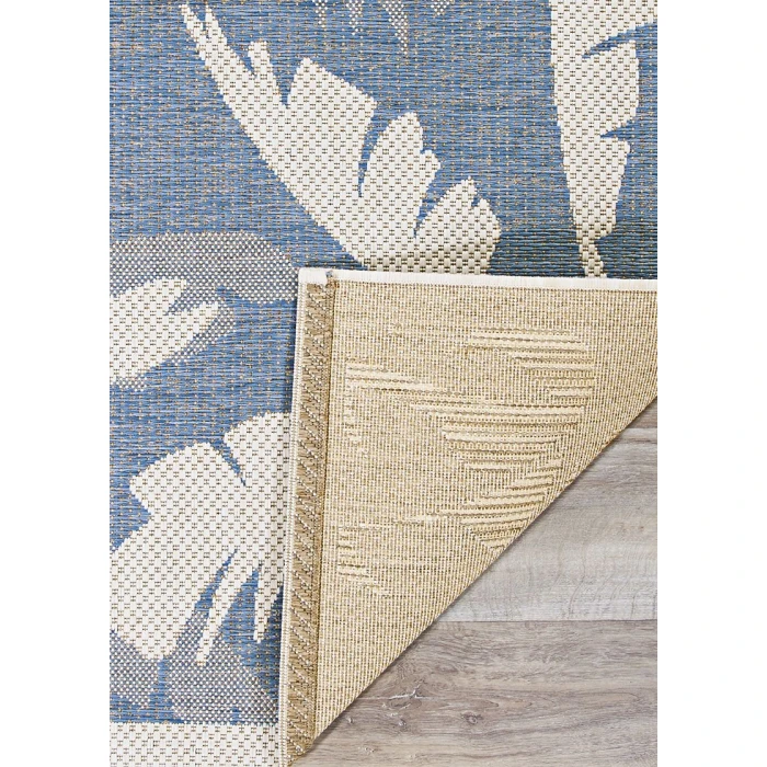 Couristan Monaco Coastal Floral 5' x 8' Ivory/Sapphire Area Rug