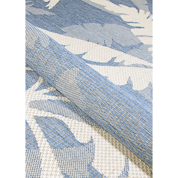 Couristan Monaco Coastal Floral 5' x 8' Ivory/Sapphire Area Rug