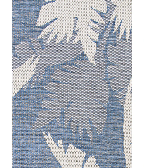 Couristan Monaco Coastal Floral 4' x 6' Ivory/Sapphire Area Rug