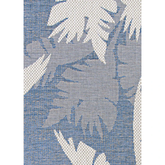 Couristan Monaco Coastal Floral 5' x 8' Ivory/Sapphire Area Rug