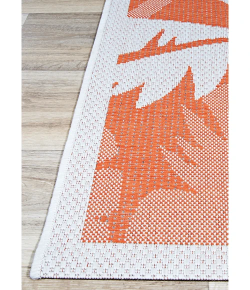 Couristan Monaco Coastal Floral 8' x 11' Ivory/Orange Area Rug