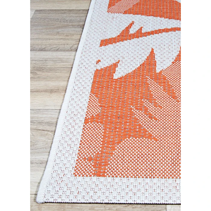 Couristan Monaco Coastal Floral Long Runner Ivory/Orange Area Rug