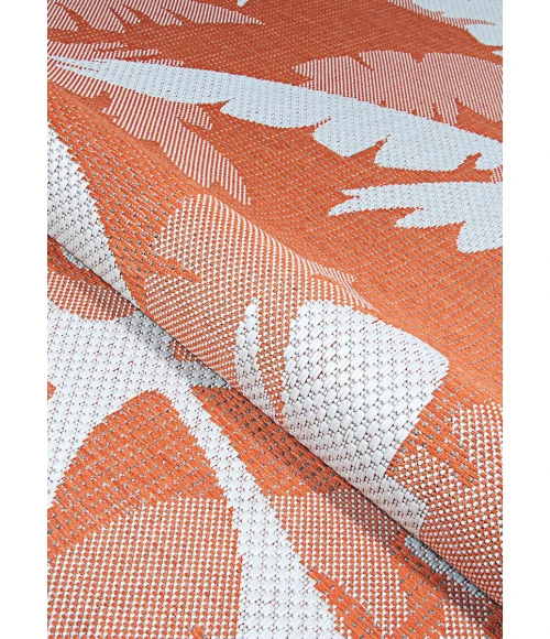 Couristan Monaco Coastal Floral 8' x 11' Ivory/Orange Area Rug