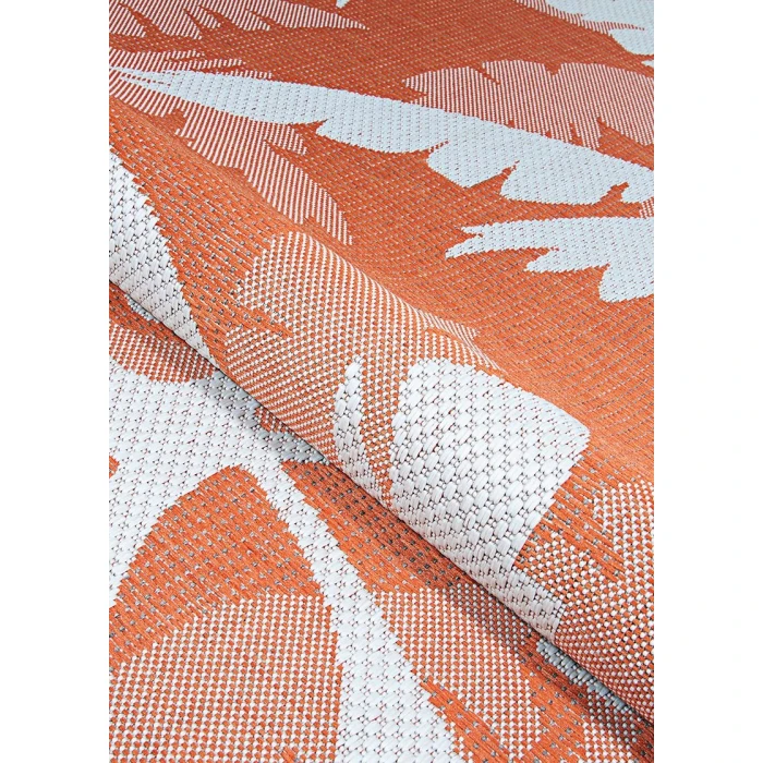 Couristan Monaco Coastal Floral Long Runner Ivory/Orange Area Rug
