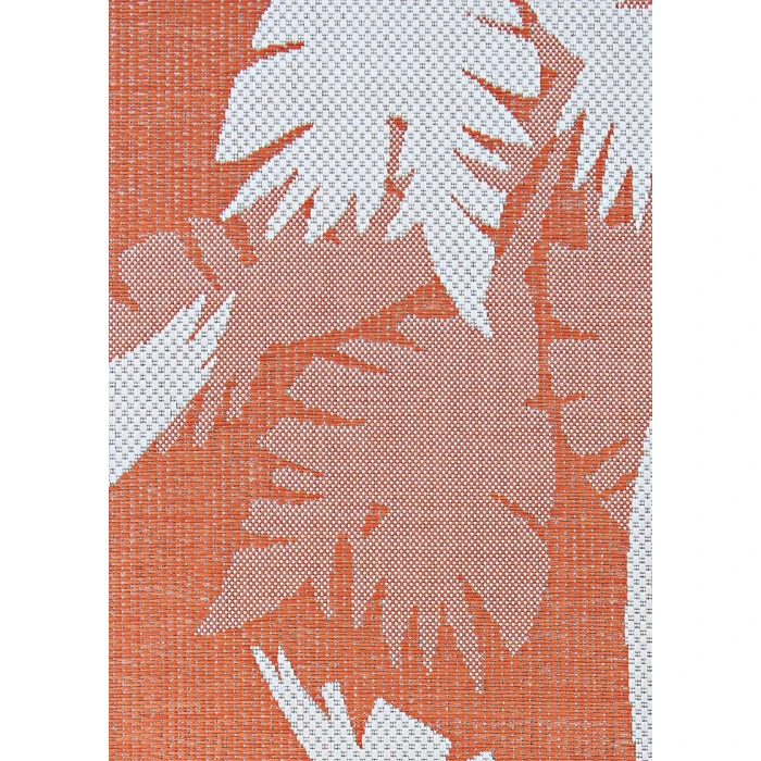Couristan Monaco Coastal Floral Long Runner Ivory/Orange Area Rug