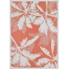 Couristan Monaco Coastal Flora Ivory/Orange Area Rug 3 ft. 9 in. X 5 ft. 5 in. Rectangle