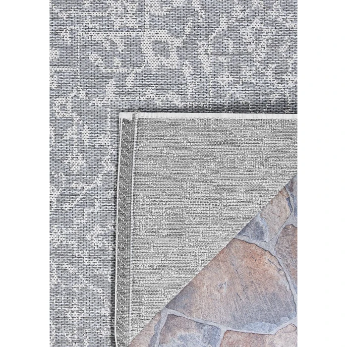 Couristan Monte Carlo Palmette 5' x 8' Grey/Ivory Area Rug
