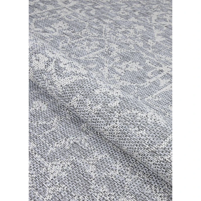 Couristan Monte Carlo Palmette 5' x 8' Grey/Ivory Area Rug