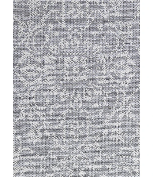 Couristan Monte Carlo Palmette 8' Runner Grey/Ivory Area Rug