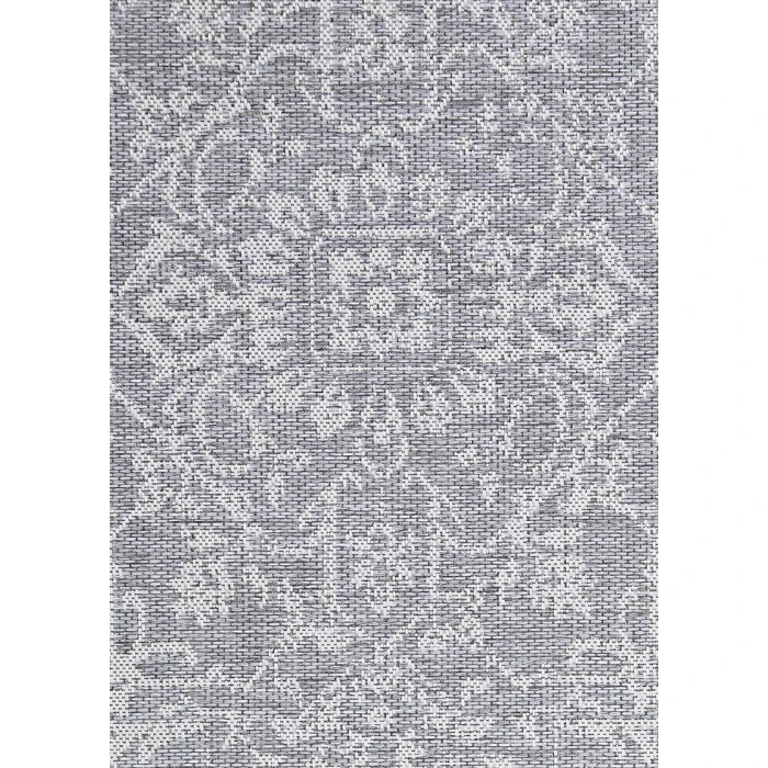 Couristan Monte Carlo Palmette 5' x 8' Grey/Ivory Area Rug