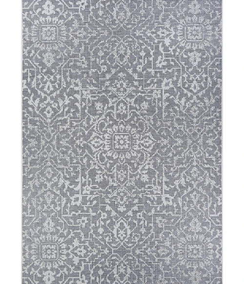 Couristan Monte Carlo Palmette 8' Runner Grey/Ivory Area Rug