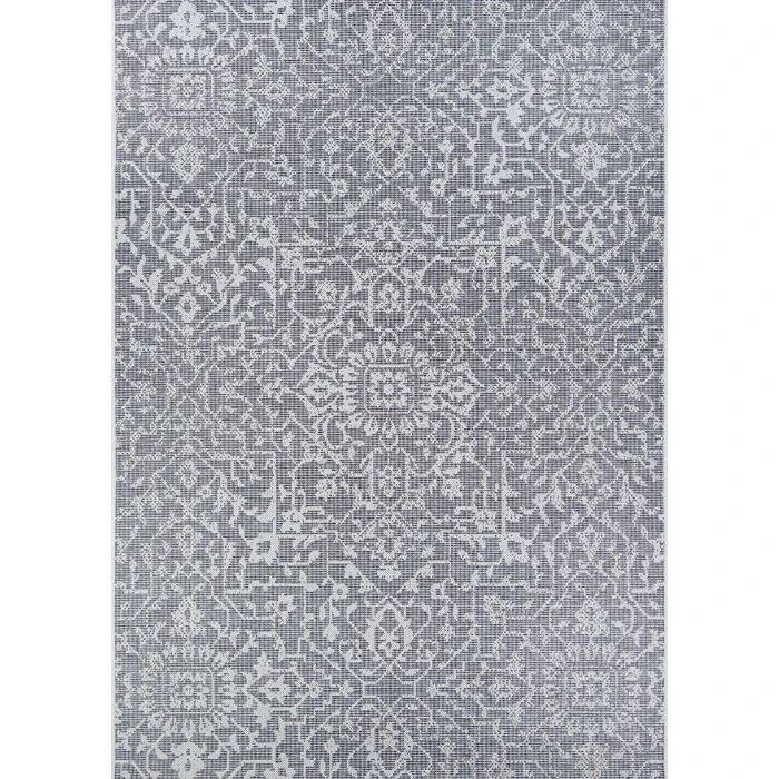 Couristan Monte Carlo Palmette 5' x 8' Grey/Ivory Area Rug