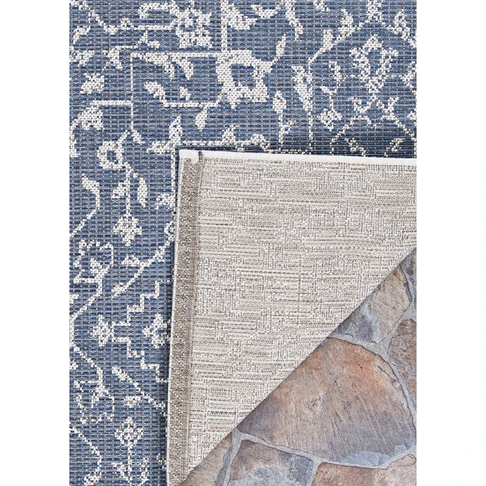 Couristan Monte Carlo Palmette Long Runner Navy/Ivory Area Rug