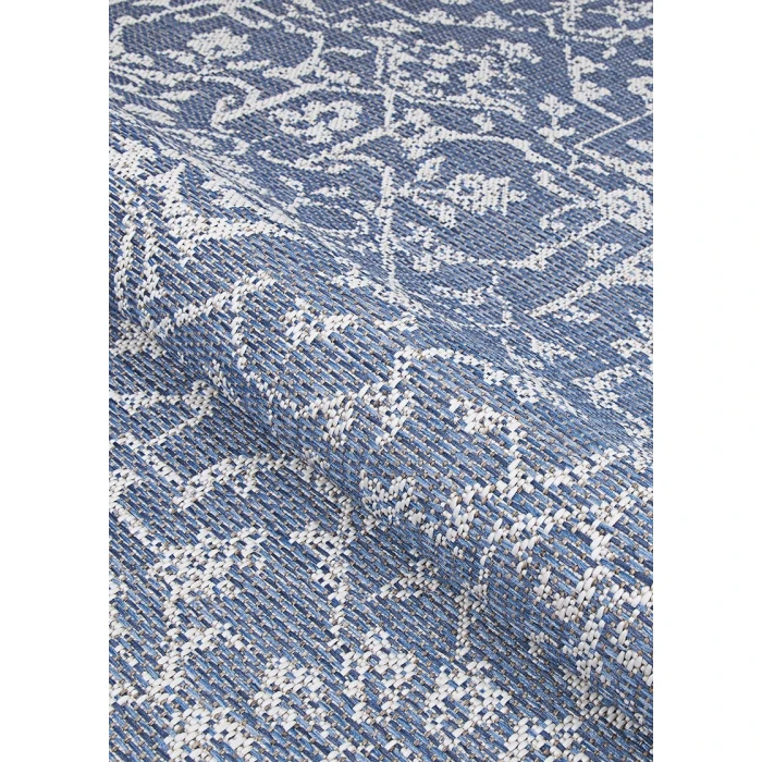 Couristan Monte Carlo Palmette Long Runner Navy/Ivory Area Rug