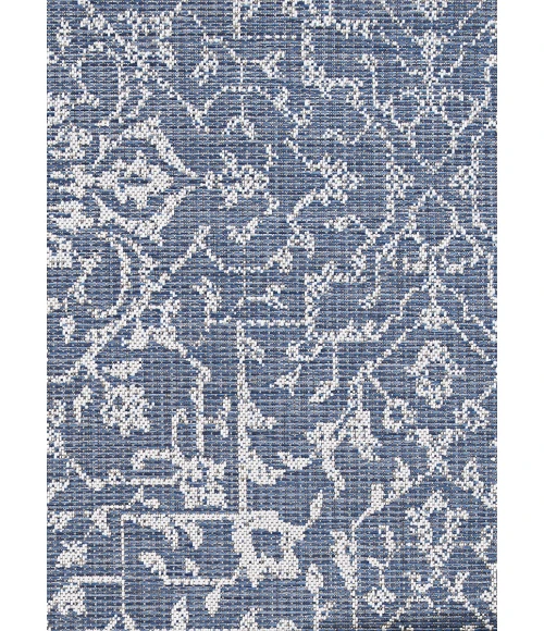 Couristan Monte Carlo Palmette 8' Runner Navy/Ivory Area Rug