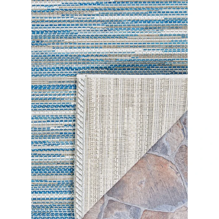 Couristan Monte Carlo Coastal Breeze Extra Large Ocean/Champagne Area Rug