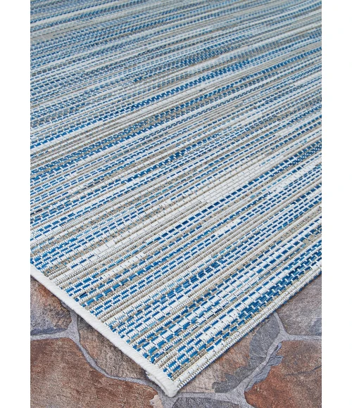 Couristan Monte Carlo Coastal Breeze 8' x 11' Ocean/Champagne Area Rug
