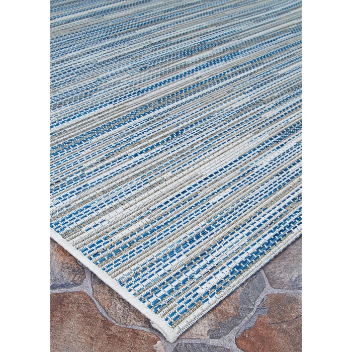 Couristan Monte Carlo Coastal Breeze Extra Large Ocean/Champagne Area Rug