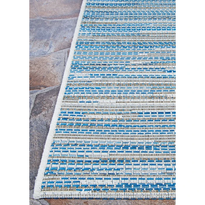 Couristan Monte Carlo Coastal Breeze Extra Large Ocean/Champagne Area Rug