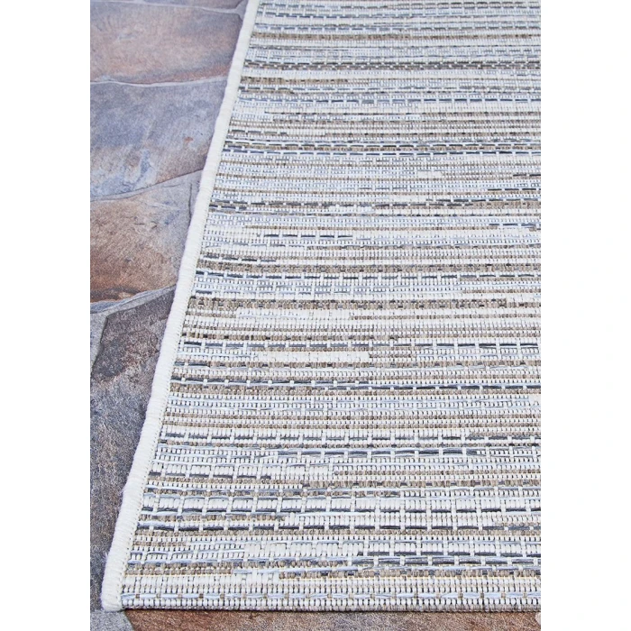 Couristan Monte Carlo Coastal Breeze 8' x 11' Taupe/Champagnen Area Rug