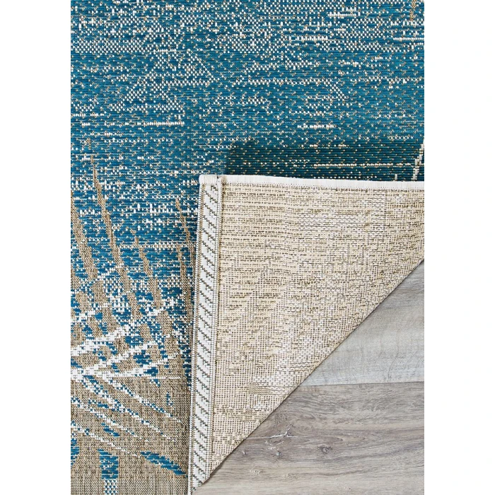 Couristan Monaco Tropical Palms 4' x 6' Ocean Area Rug