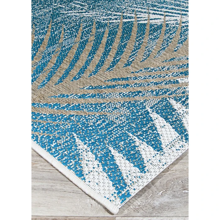 Couristan Monaco Tropical Palms 4' x 6' Ocean Area Rug