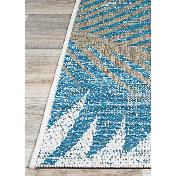 Couristan Monaco Tropical Palms 4' x 6' Ocean Area Rug