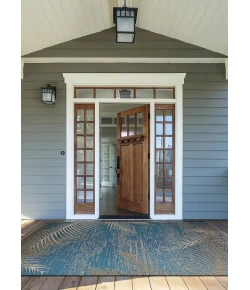 Couristan Monaco Tropical Palms Ocean Area Rug 2 ft. 3 in. X 7 ft. 10 in. Rectangle