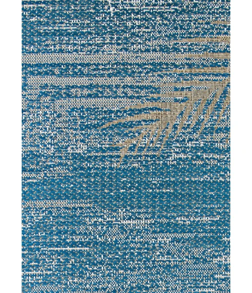 Couristan Monaco Tropical Palms 8' Runner Ocean Area Rug