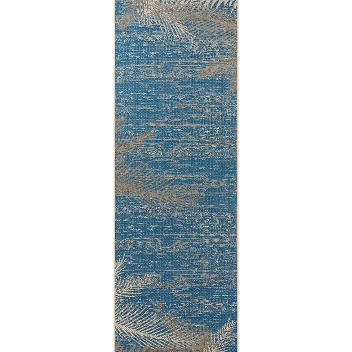 Couristan Monaco Tropical Palms 4' x 6' Ocean Area Rug